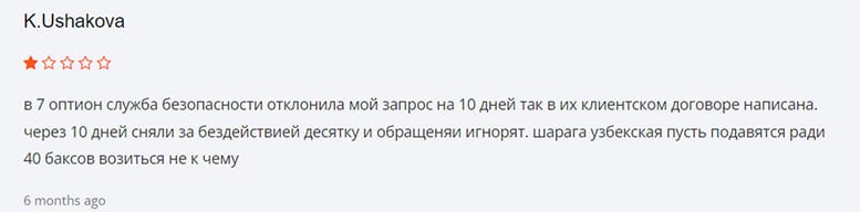 7Option: бинарные опционы, как апологет мошенничества? Отзывы.