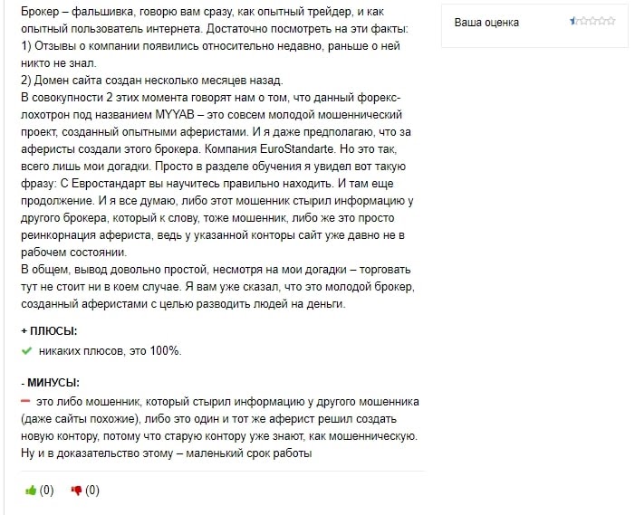 Можно ли заработать с MYYAB? Обзор брокера и отзывы трейдеров