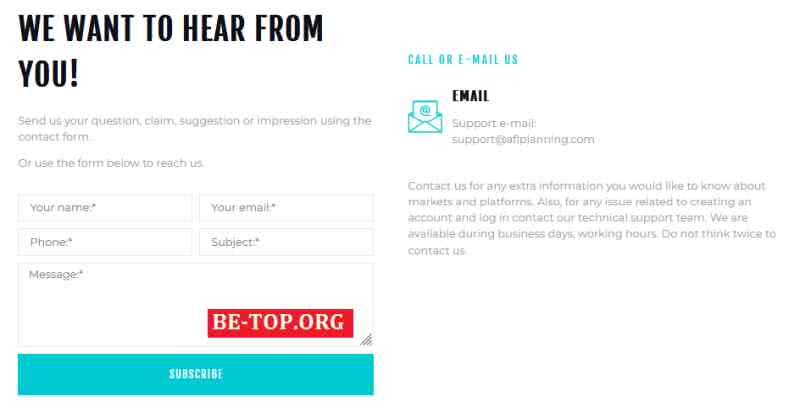 be-top.org AFLPlanning