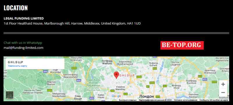 be-top.org LEGAL FUNDING LIMITED