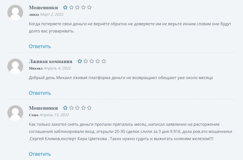 Отзывы о Форекс брокере Uamrkets