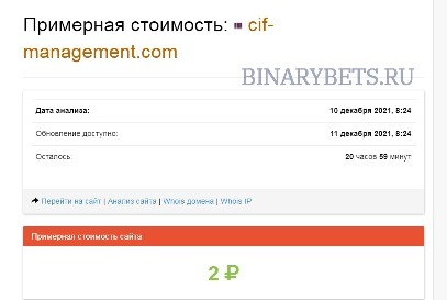 CIF Management отзывы лохотрон