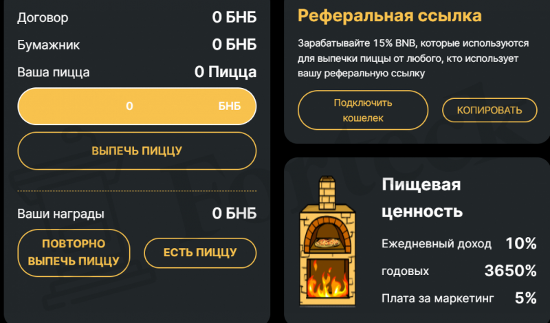 Bakedpizza – свежая пирамида, созданная для развода