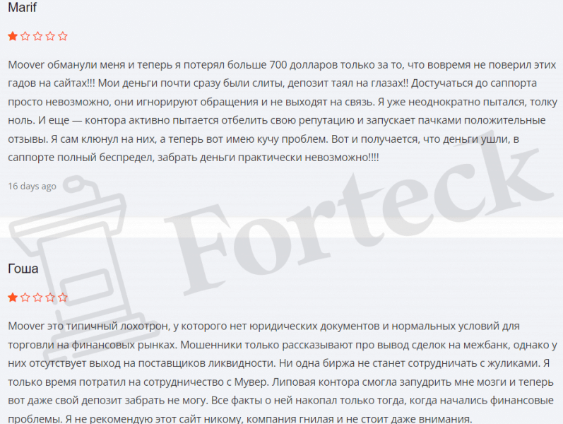 Брокер Moover.trade (Мувер Трейд) &ndash; реальные отзывы