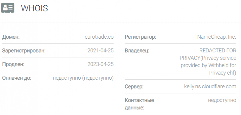 EuroTrade &ndash; опасный нелегальный брокер