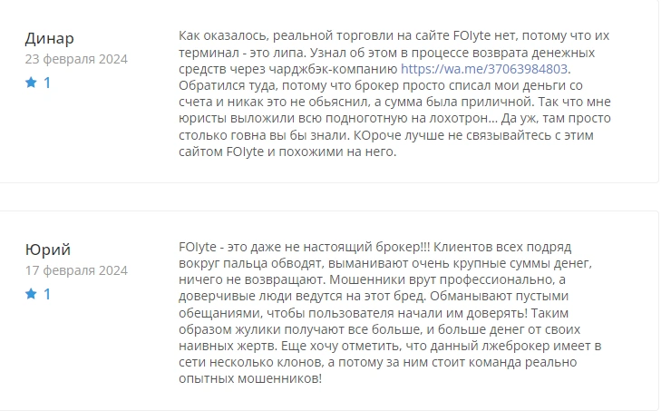 FOIyte &mdash; отзывы клиентов. Платит проект или нет?